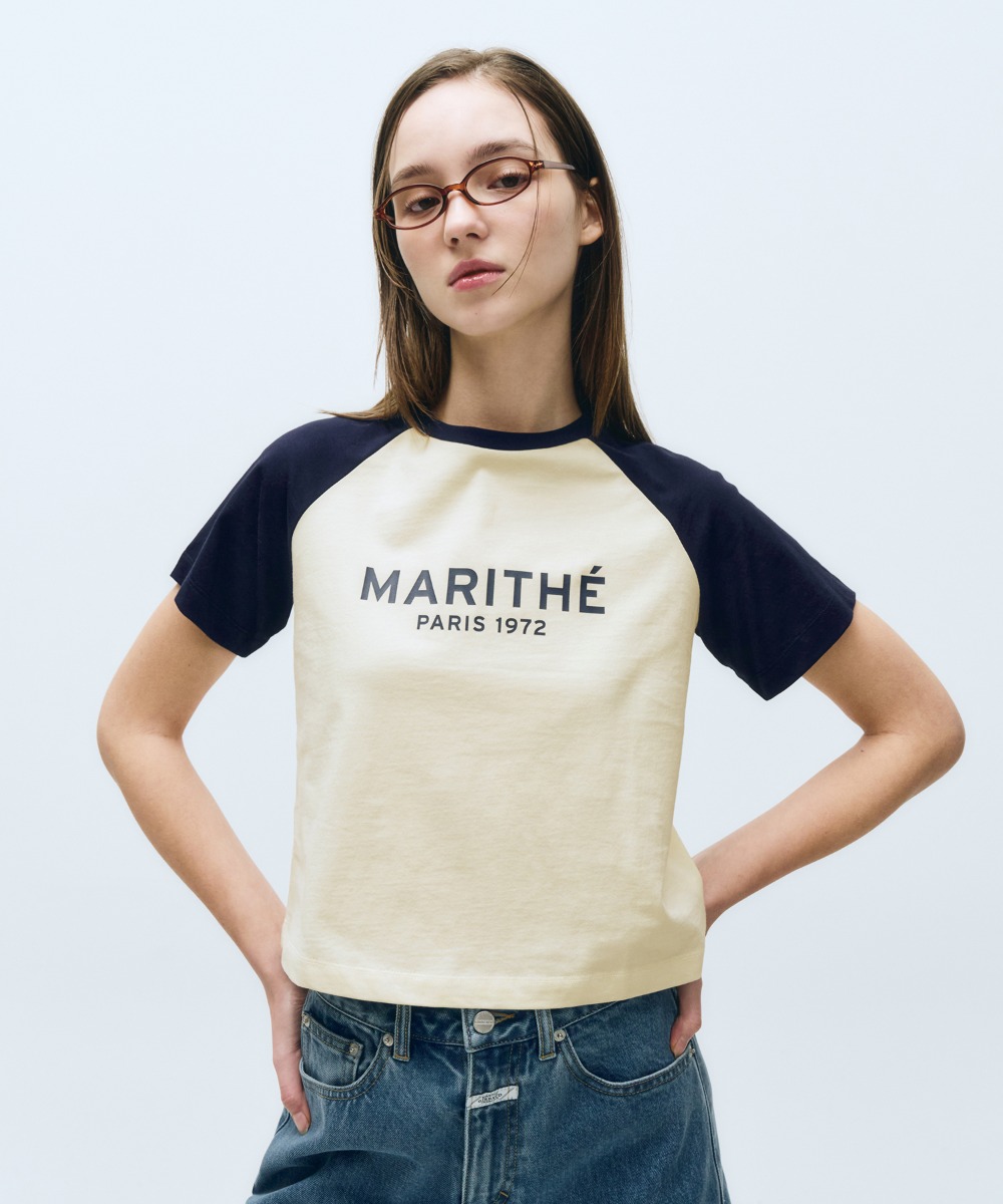 ★Marithe + Francois Girbaud★ AEROCOOL RAGLAN GRAPHIC TEE n AEROCOOL RAGLAN GRAPHIC TEE red - MARITHÉ+FRANҪOIS GIRBAUD
