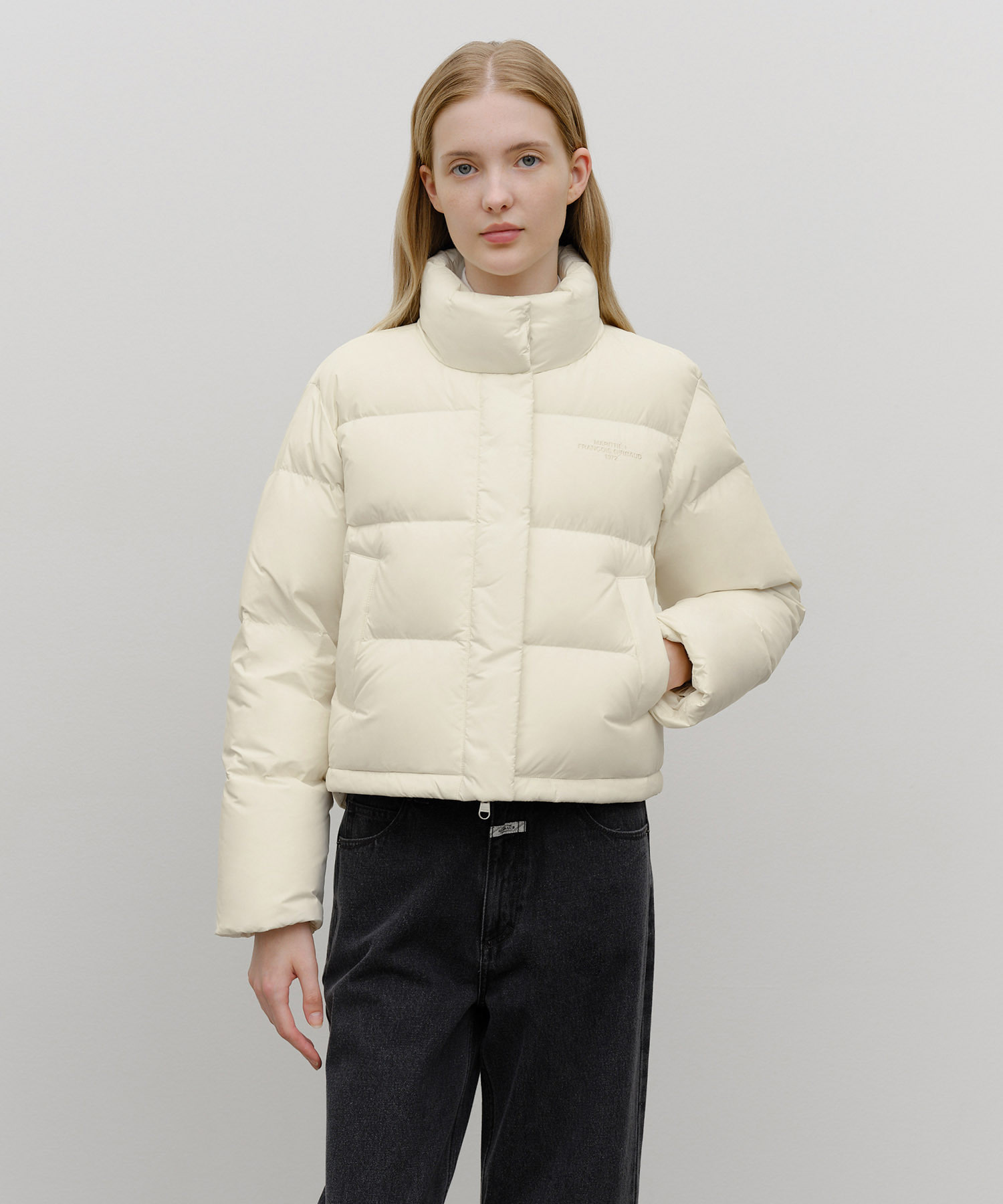W BASIC CROP DOWN JACKET black - MARITHÉ+FRANҪOIS GIRBAUD