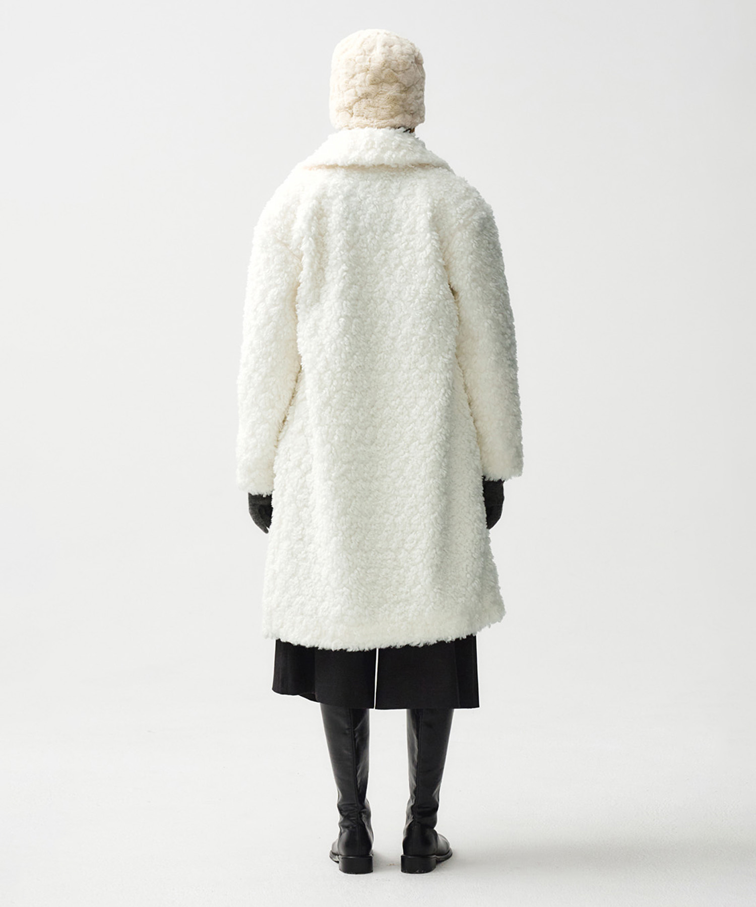 W NU WEEK FAUX FUR COAT ivory - MARITHÉ+FRANҪOIS GIRBAUD