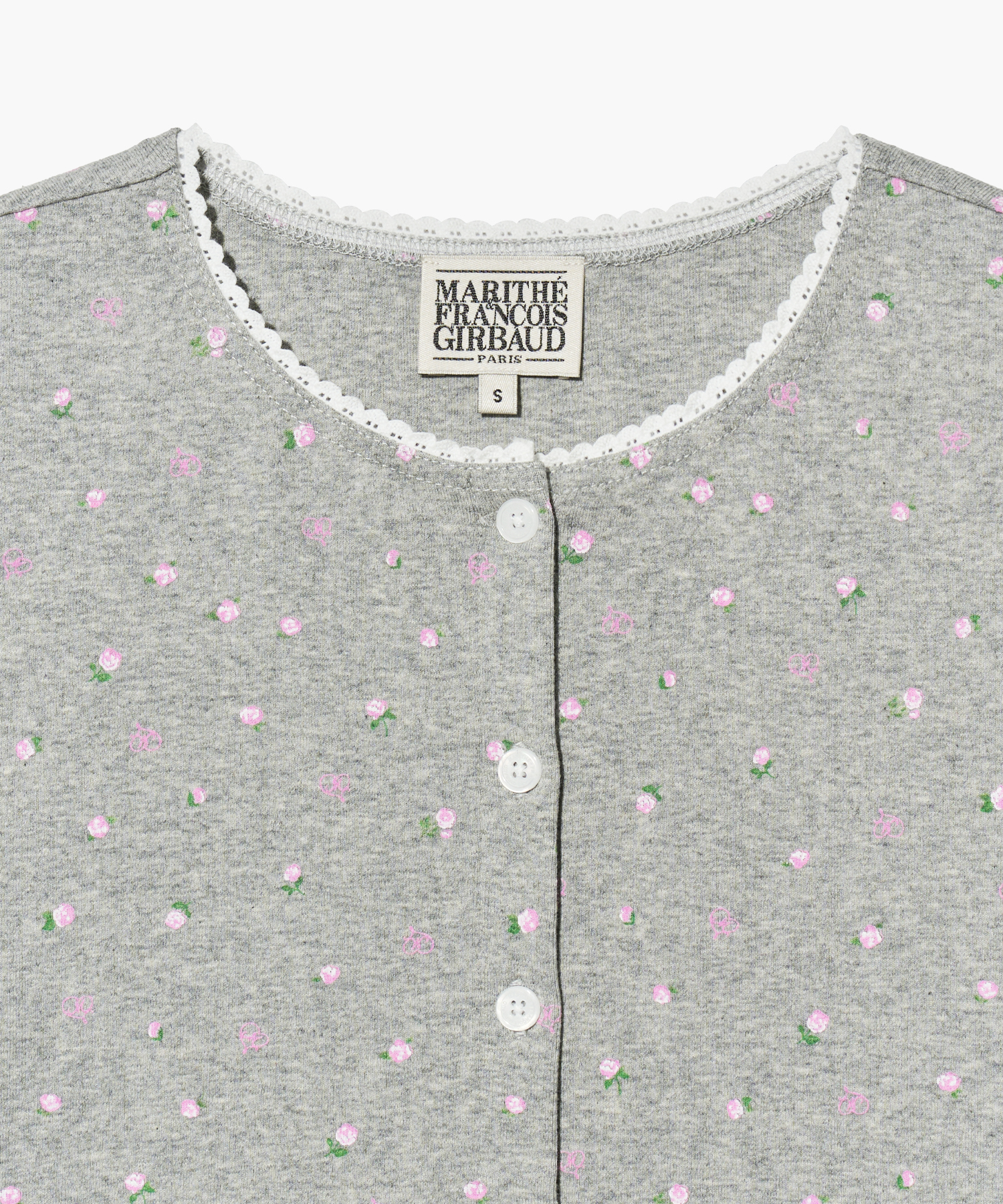 ★Marithe + Francois Girbaud★ W FLOWER CARDIGAN TEE melange W FLOWER CARDIGAN TEE melange gray - MARITHÉ+FRANҪOIS GIRBAUD