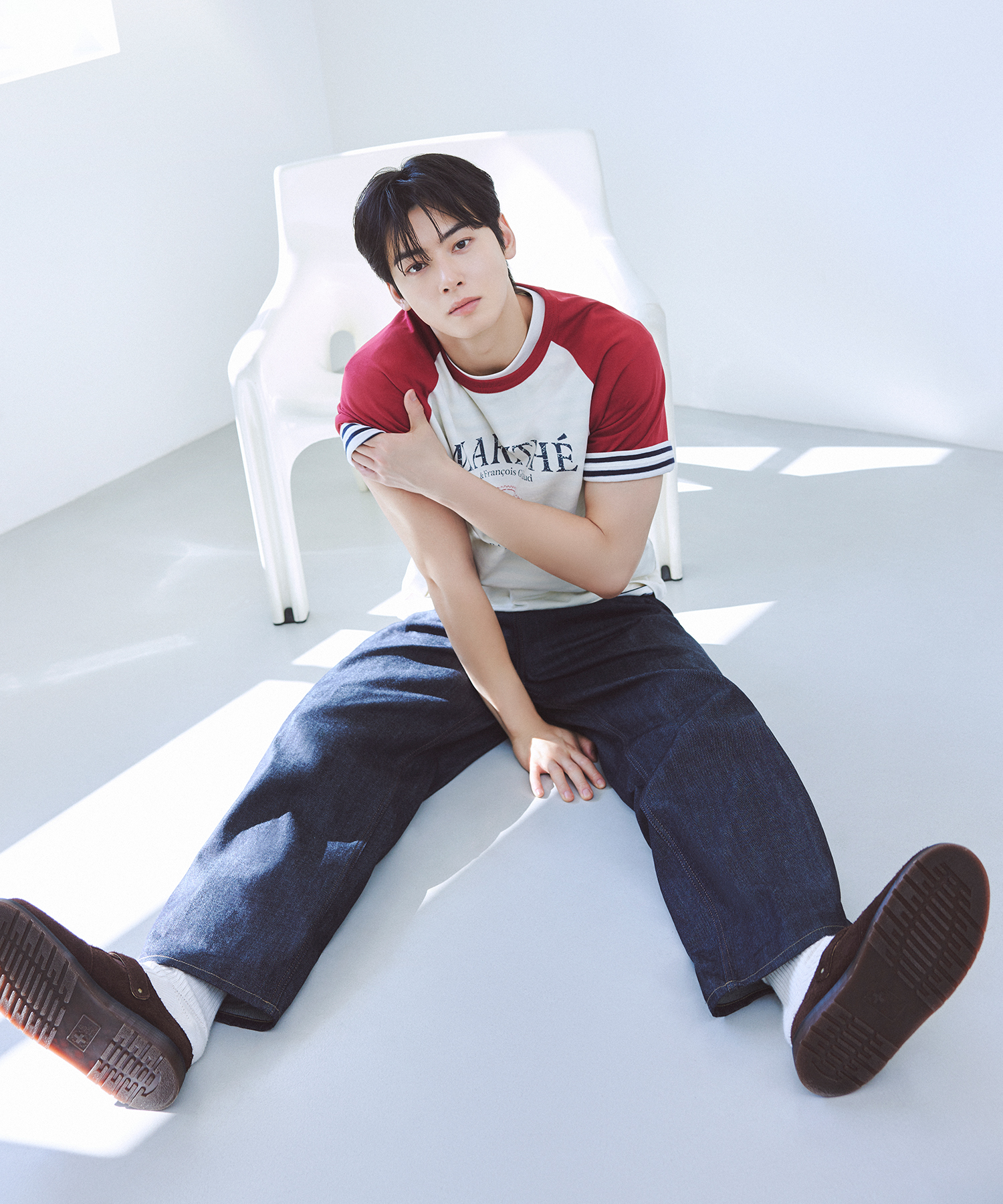 Marithe☆25SS UNISEX AEROCOOL RAGLAN GRAPHIC TEE （2color） AEROCOOL RAGLAN GRAPHIC TEE navy - MARITHÉ+FRANҪOIS GIRBAUD