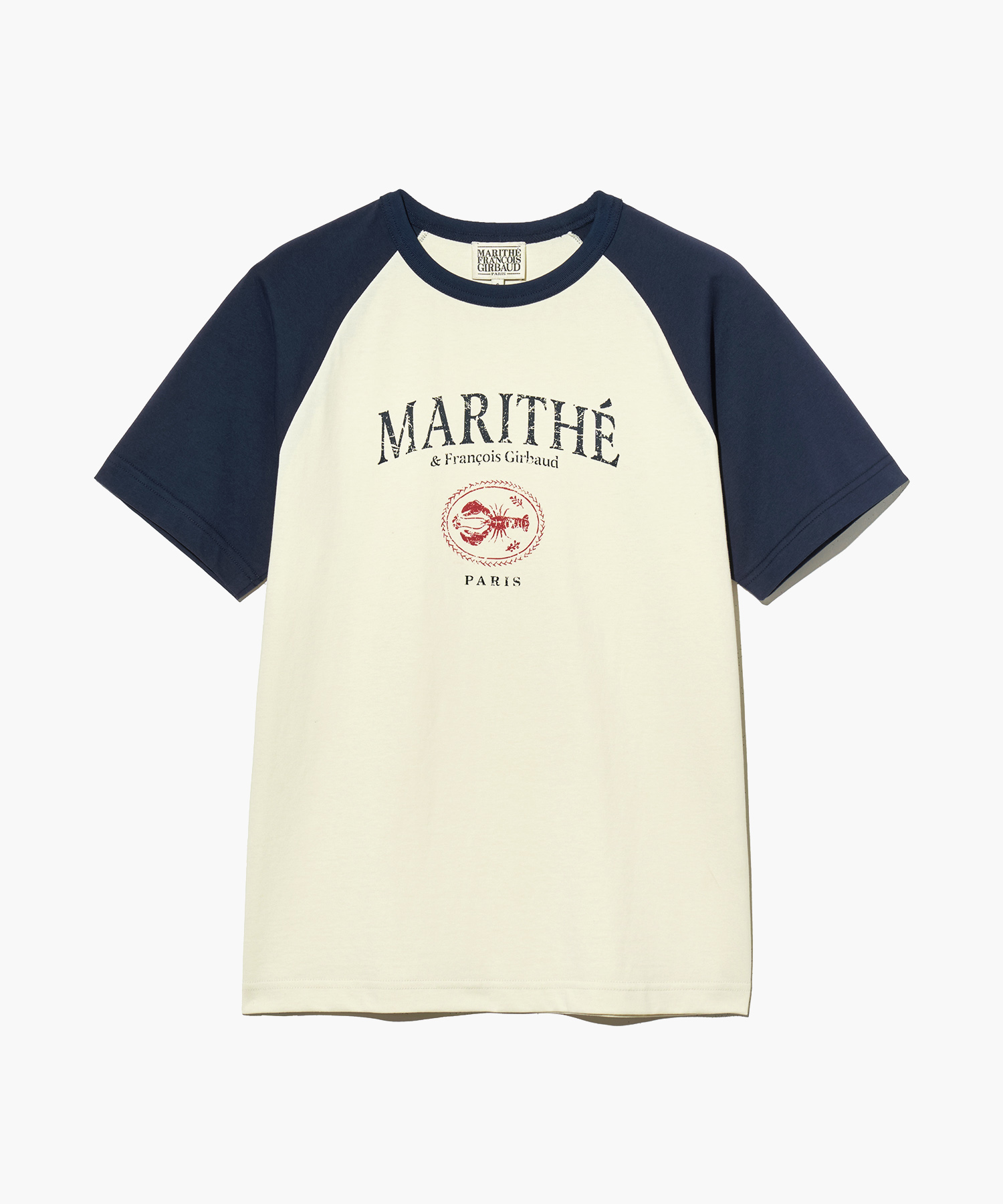 Marithe☆25SS UNISEX AEROCOOL RAGLAN GRAPHIC TEE （2color） AEROCOOL RAGLAN GRAPHIC TEE navy - MARITHÉ+FRANҪOIS GIRBAUD