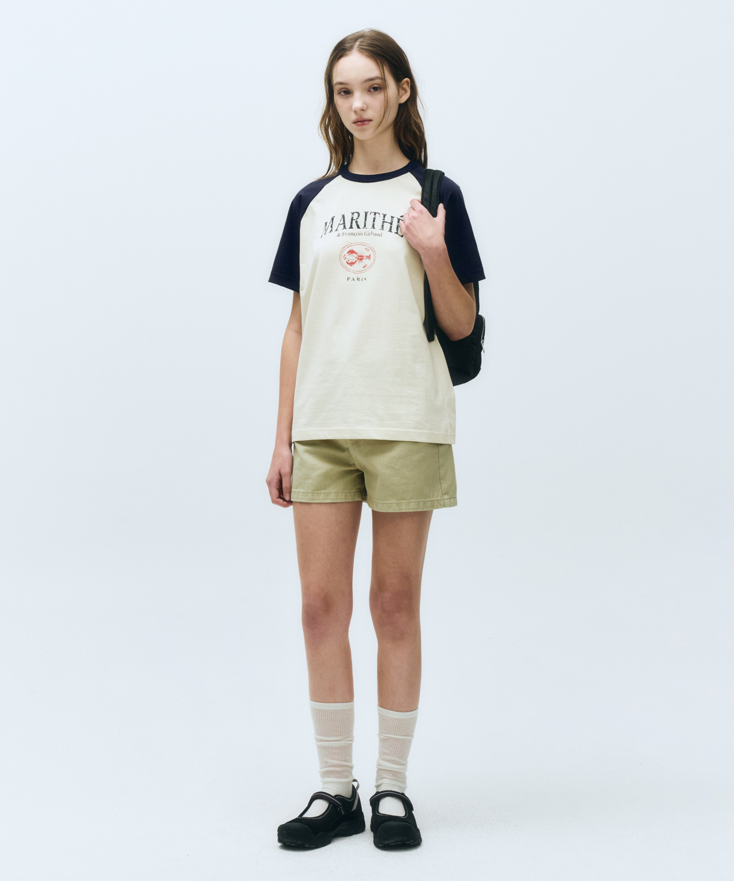 ★Marithe + Francois Girbaud★ AEROCOOL RAGLAN GRAPHIC TEE n AEROCOOL RAGLAN GRAPHIC TEE navy - MARITHÉ+FRANҪOIS GIRBAUD