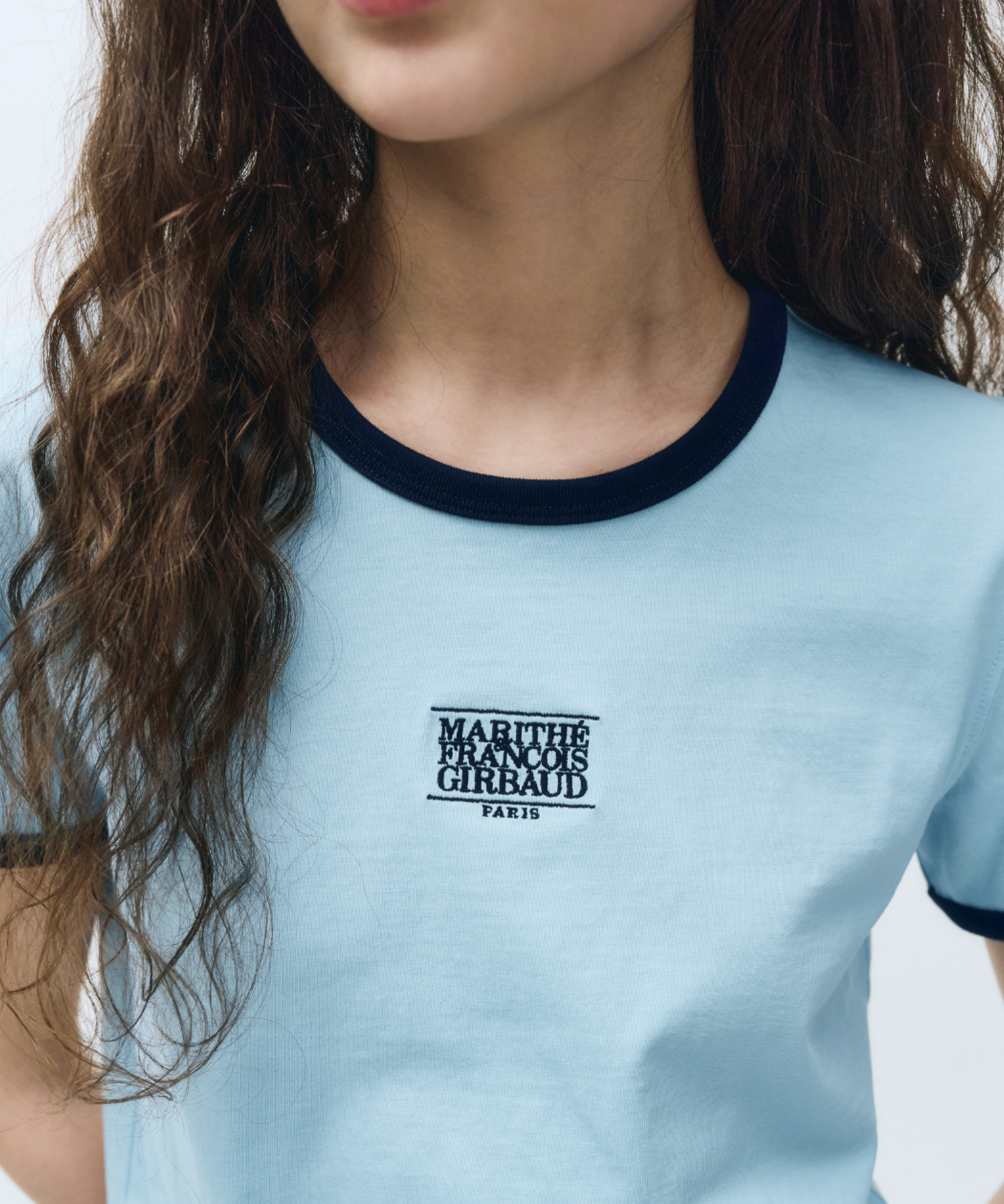 W CLASSIC LOGO RINGER TEE sky blue - MARITHÉ+FRANҪOIS GIRBAUD