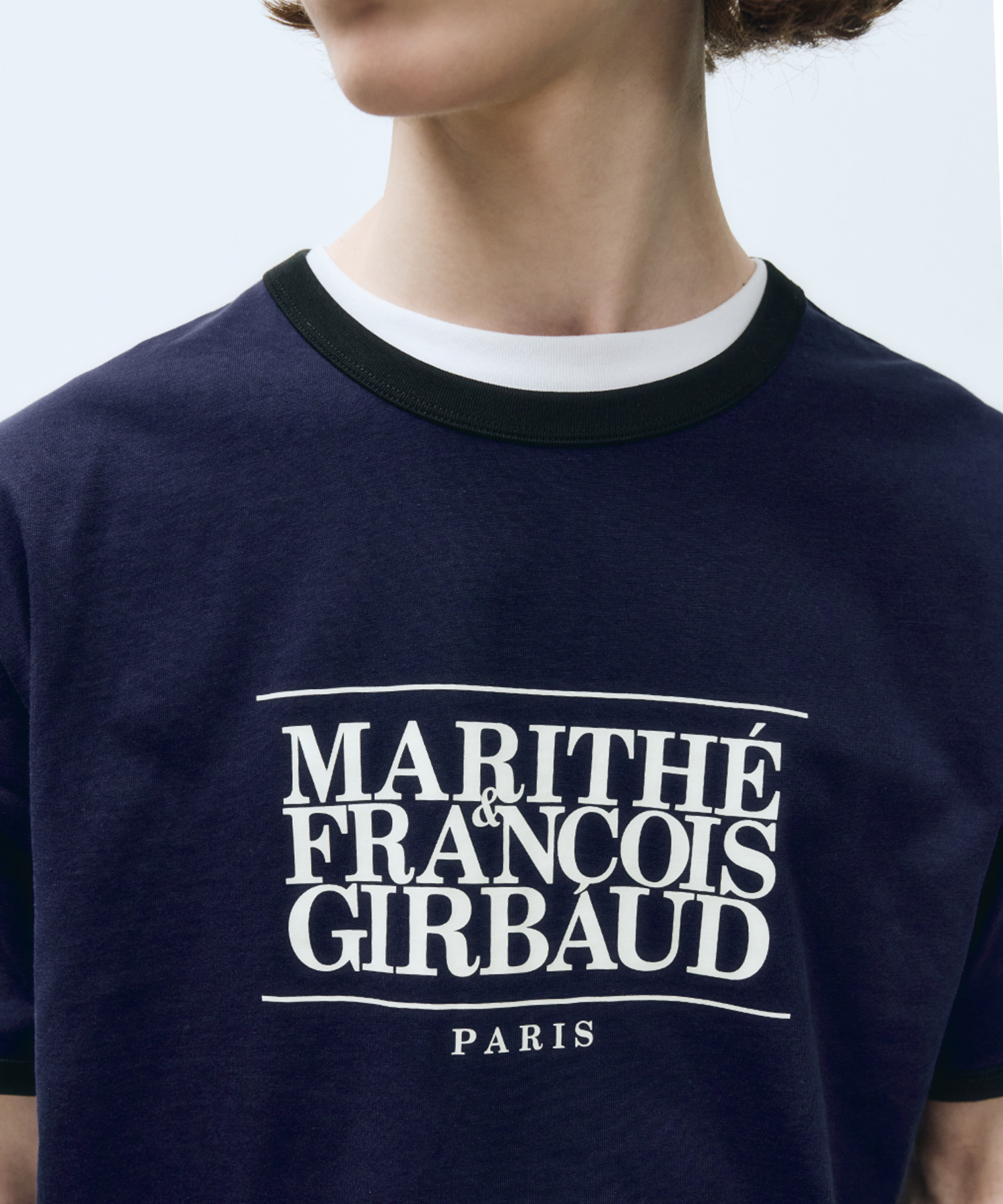 CLASSIC LOGO COLOR POINT TEE navy - MARITHÉ+FRANҪOIS GIRBAUD