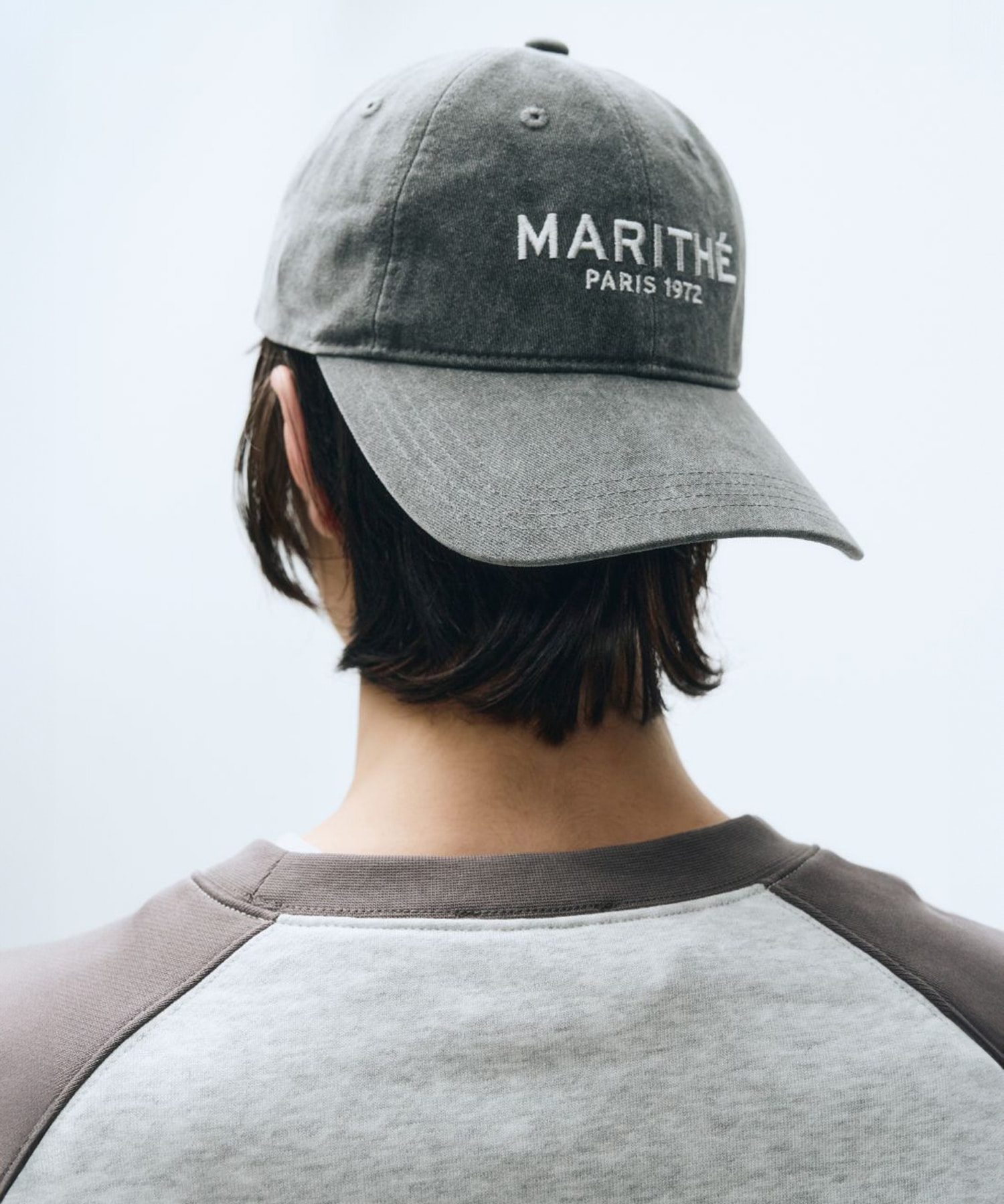 [MARITHE]★韓国人気★DENIM WASHING CLASSIC LOGO BALL CAP DENIM WASHING LOGO BALL CAP
