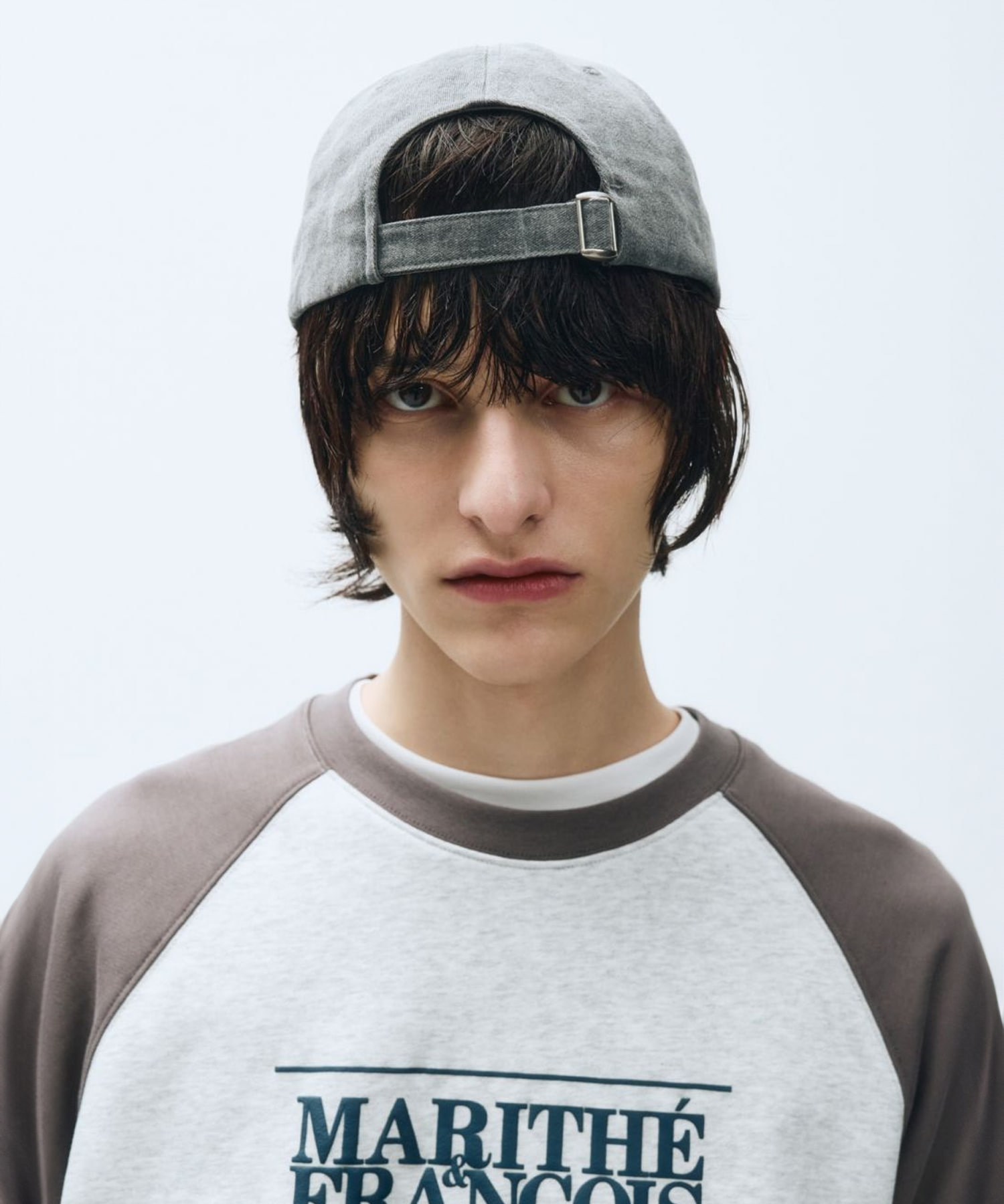 DENIM WASHING REGULAR LOGO BALL CAP black - MARITHÉ+FRANҪOIS