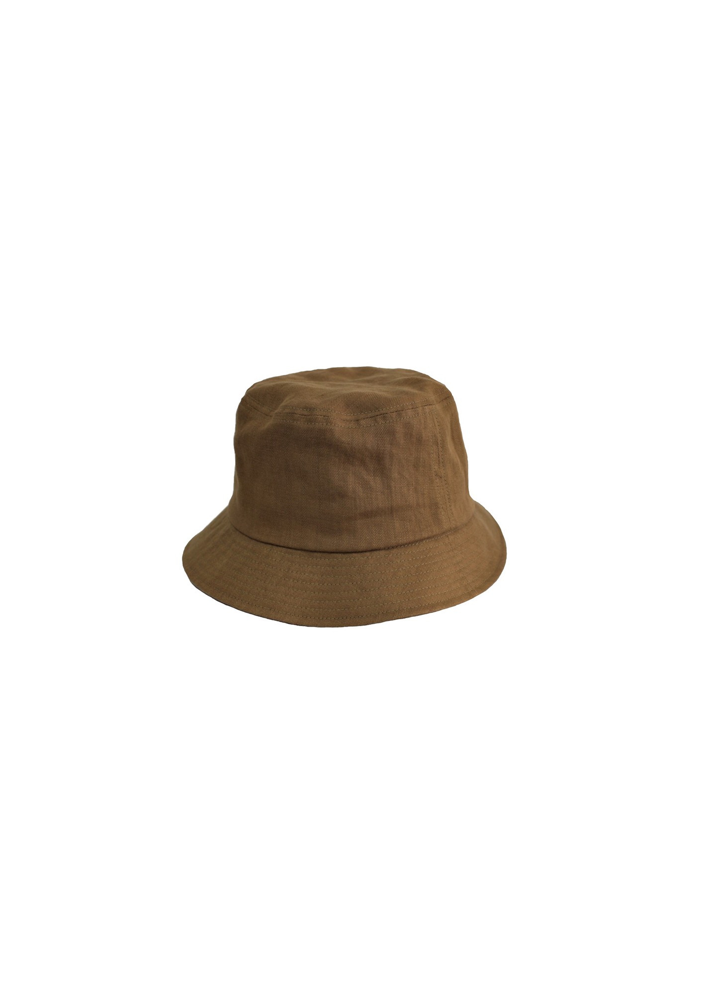 LINEN HERRINGBONE BUCKET HAT