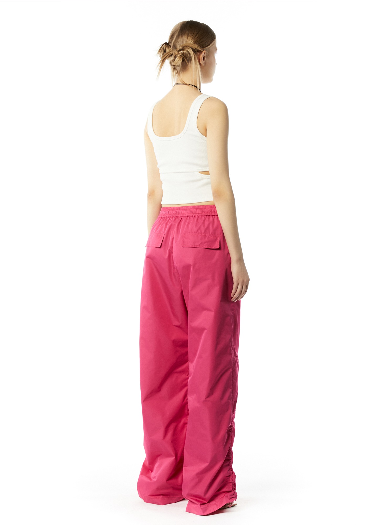 DRAWSTRING PARACHUTE TROUSERS COOL MARGENTA