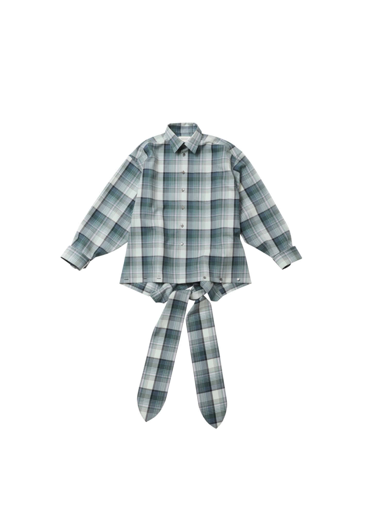 DOUBLE-END SHADOW CHECK ASCOTTIE SHIRT