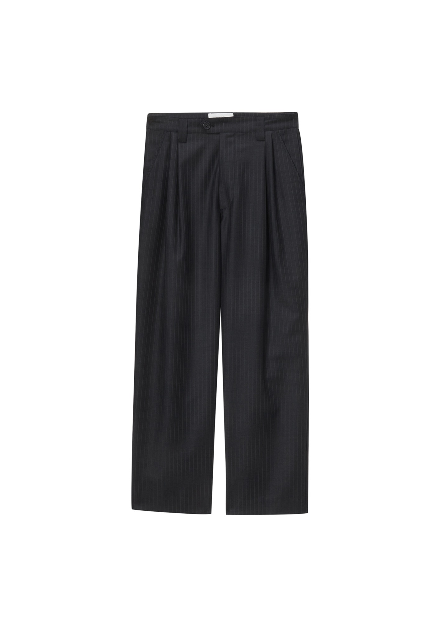 [M] STRIPED WOOL CLASSIC TROUSERS