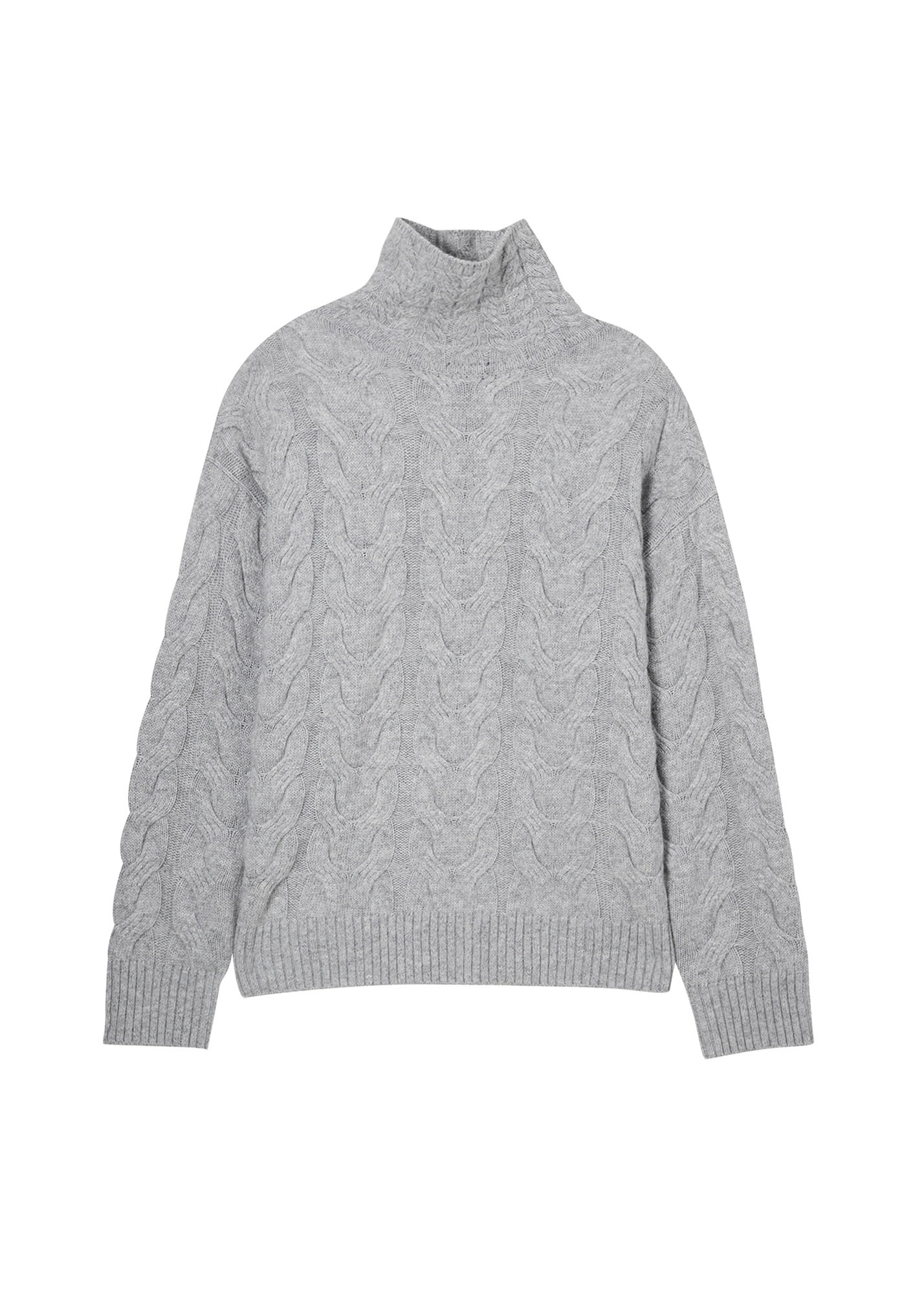 [W] CABLE-KNIT WOOL-BLEND SWEATER