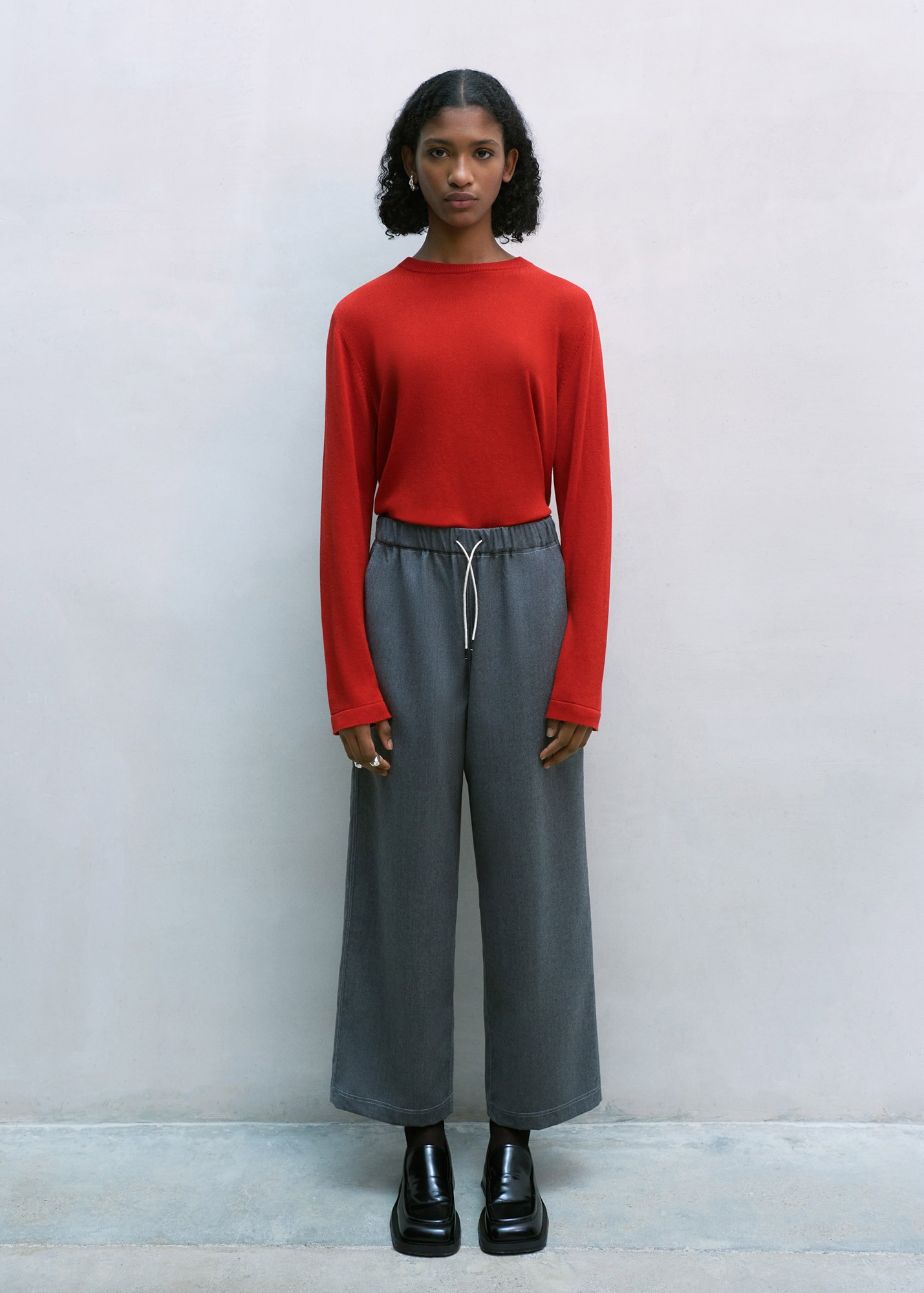 WOOL RELAXED PANTS