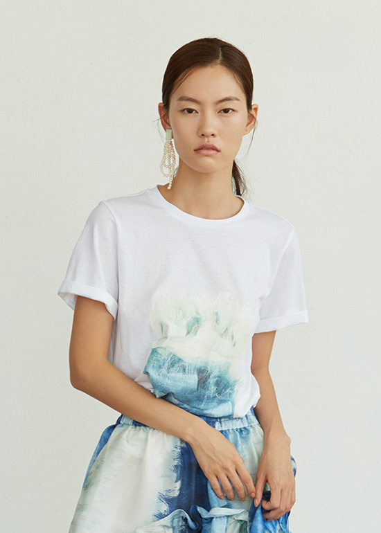 [리퍼브 세일] white ocean t-shirts