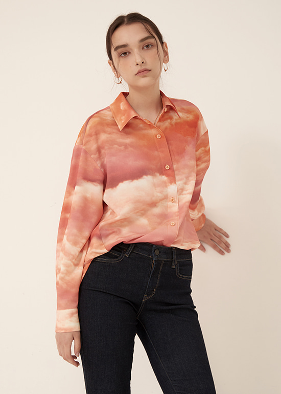 orange sunset blouse