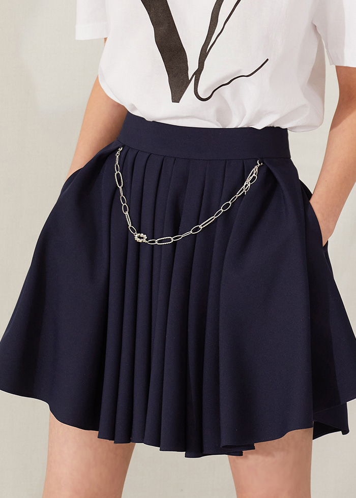 MATIAS chain skirt_navy