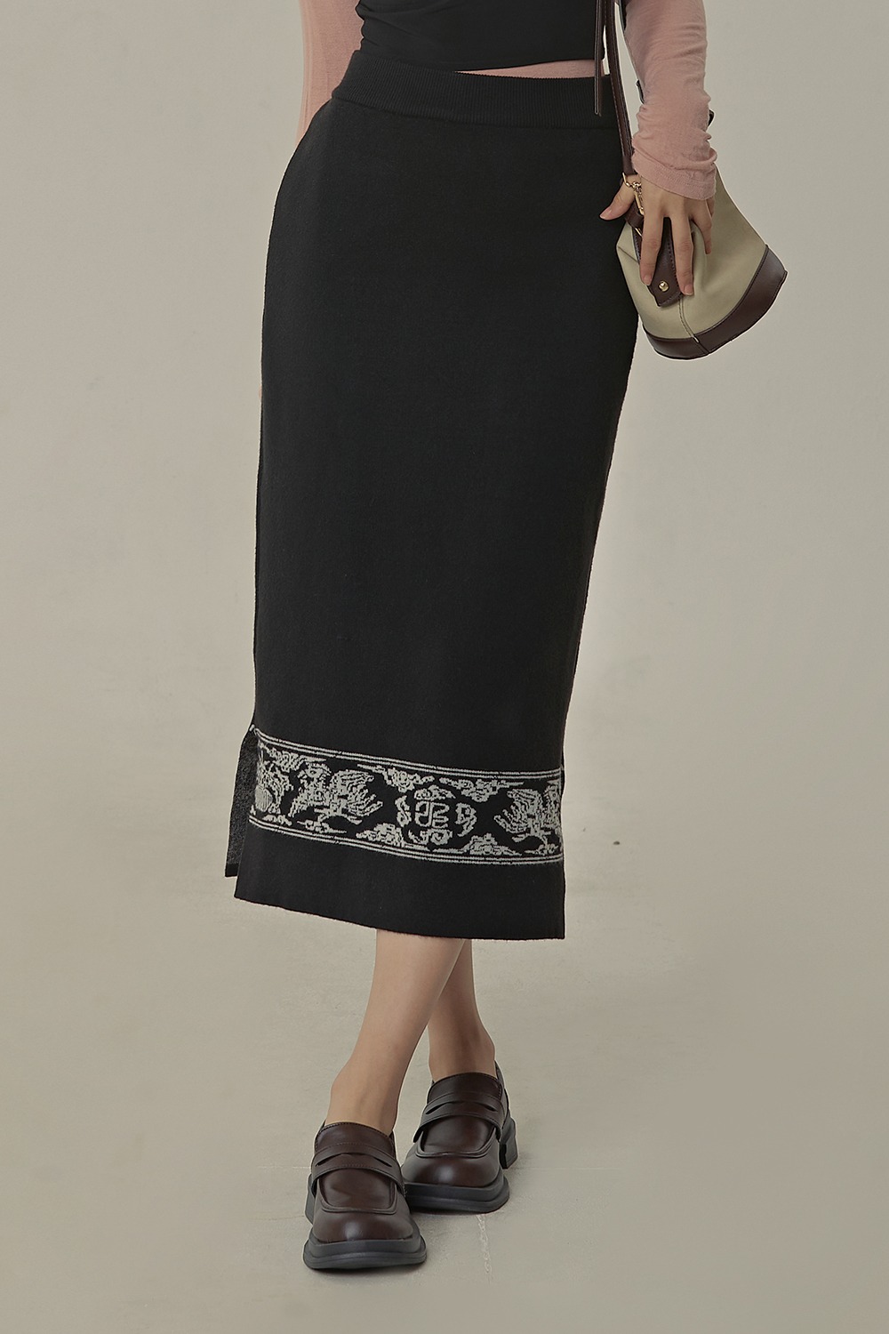 Soft Hanbok Skirt [Black]