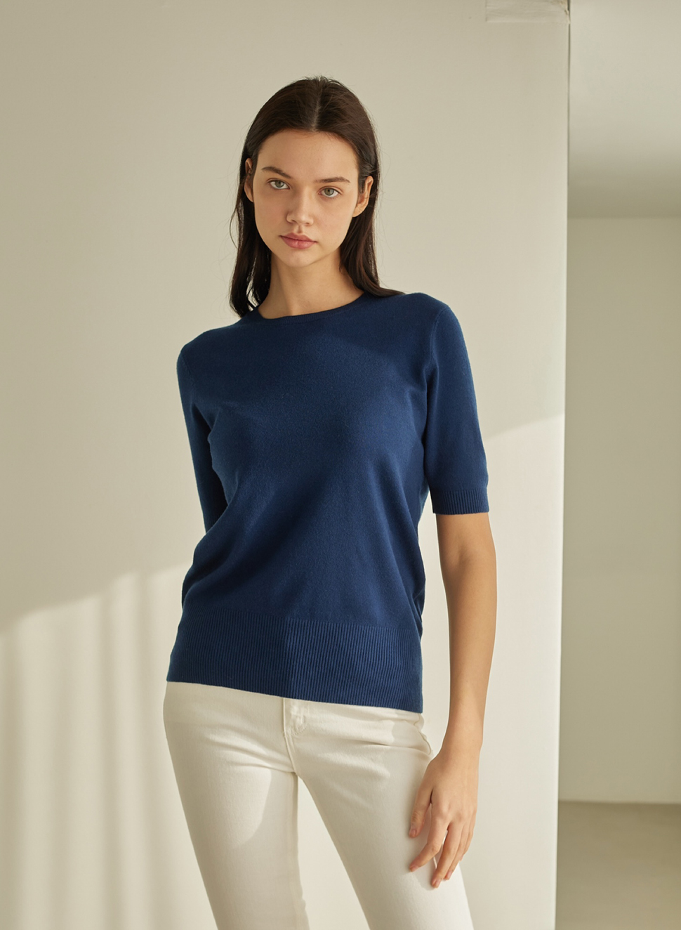 pino cashmere blended knit (taycan blue)