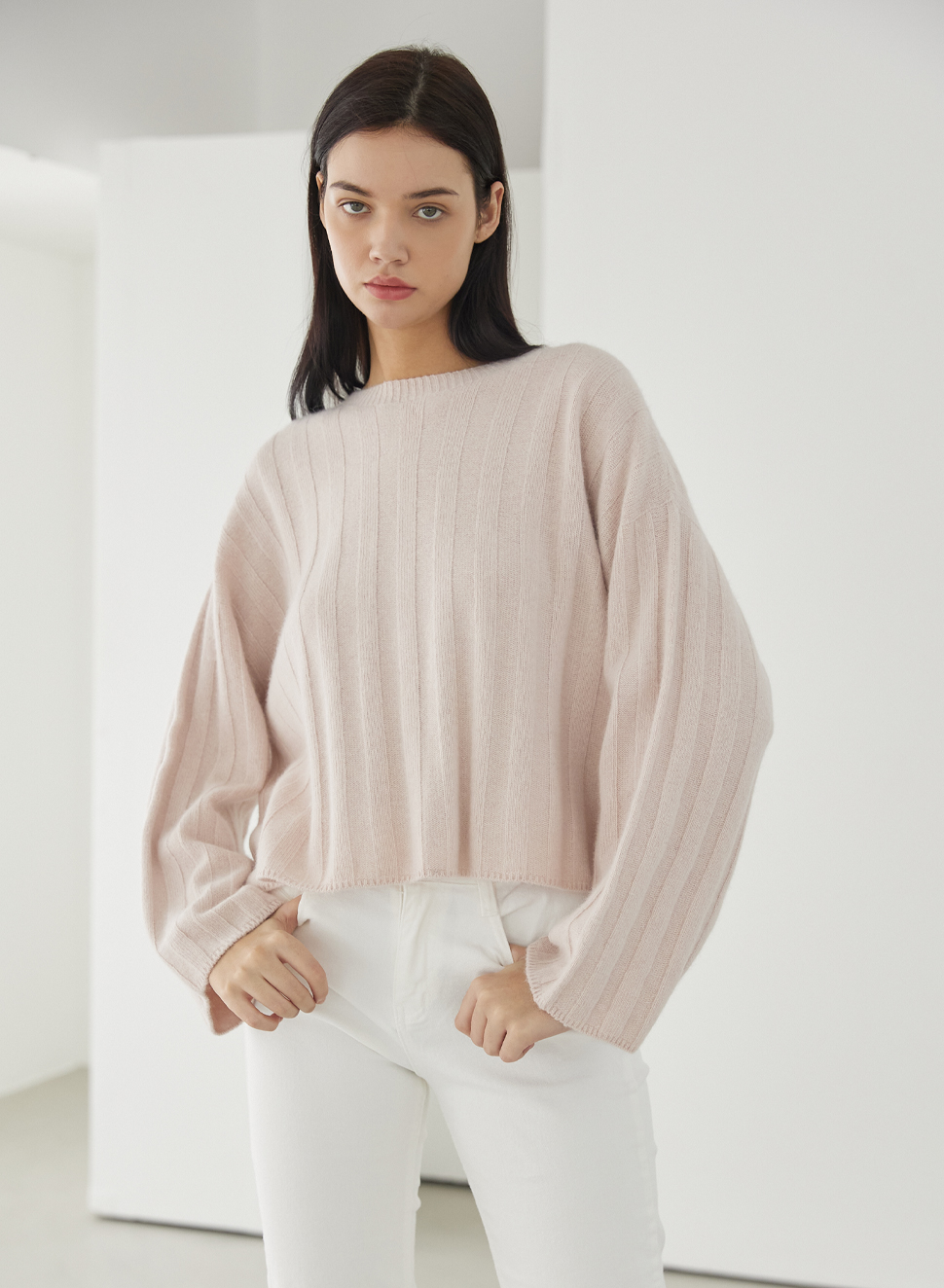 viale fox knit (sunset pink)