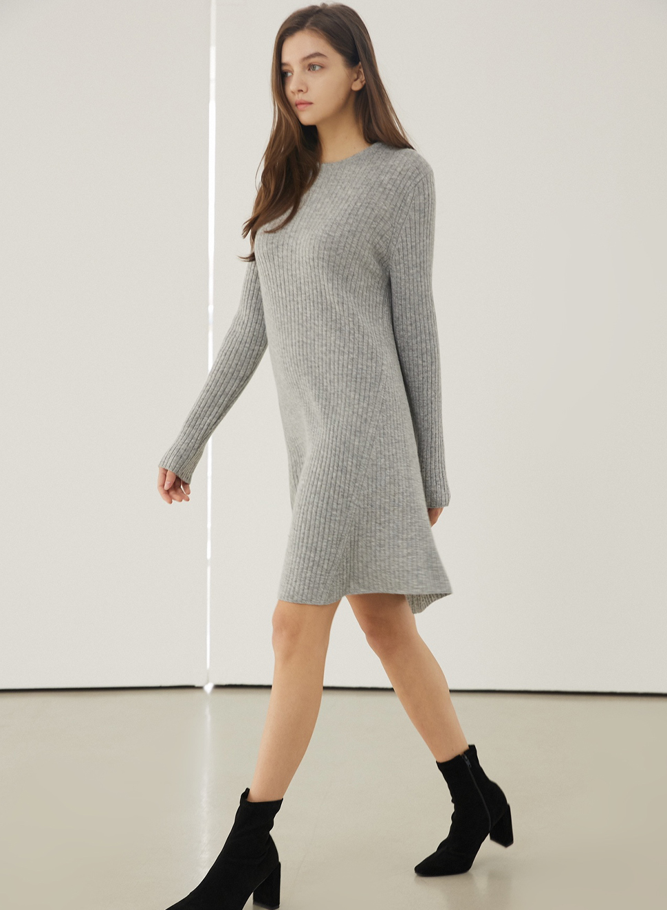 brisbane cashmere blended dress (grey)