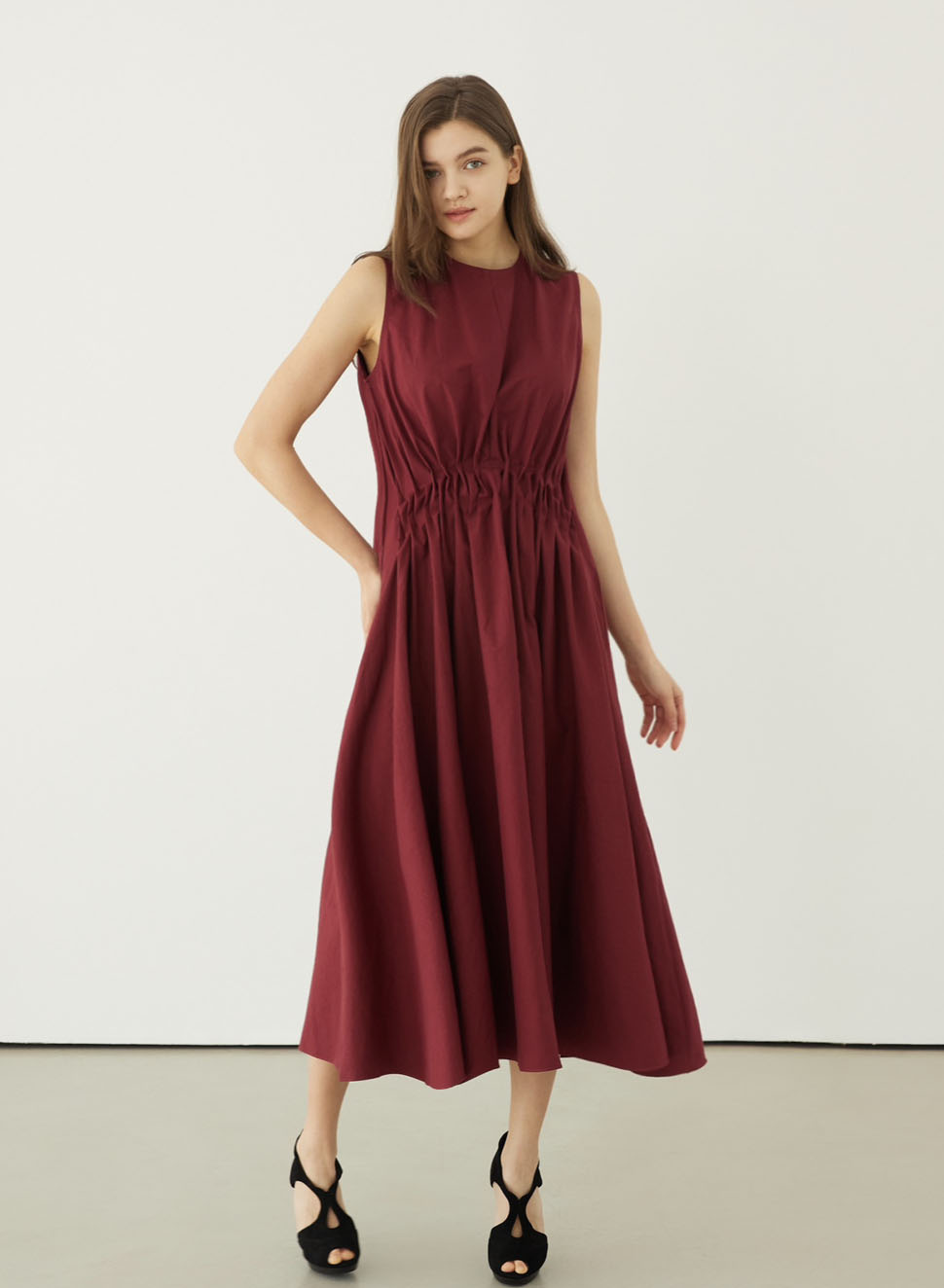 keaton dress (deep burgundy)