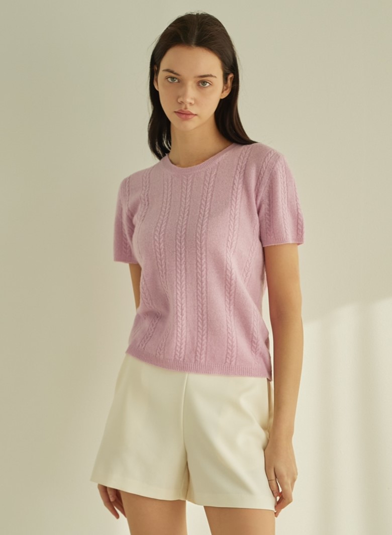 loomis deux cashmere blended knit (pink)