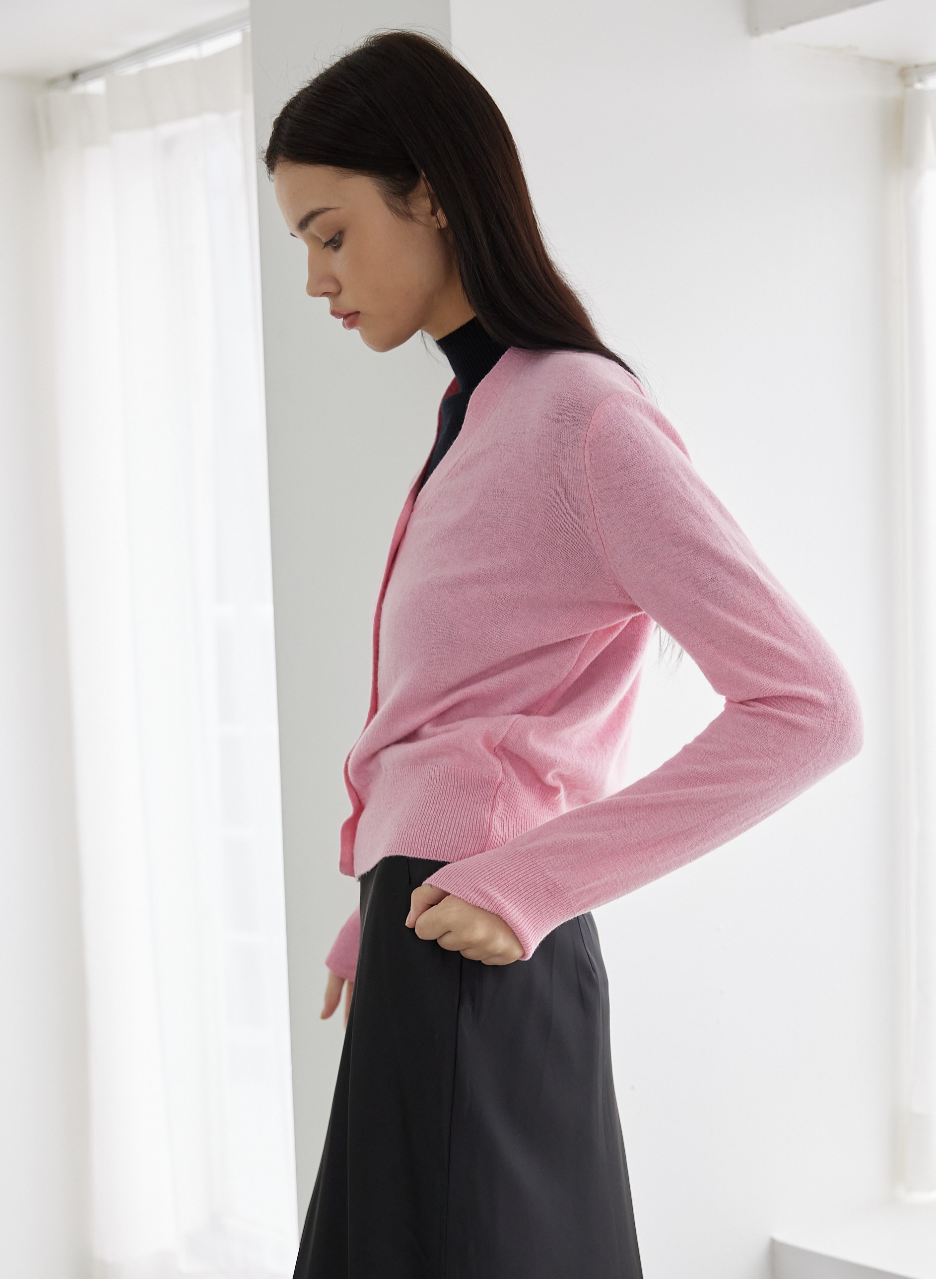 kavala cashmere blended cardigan (pink)