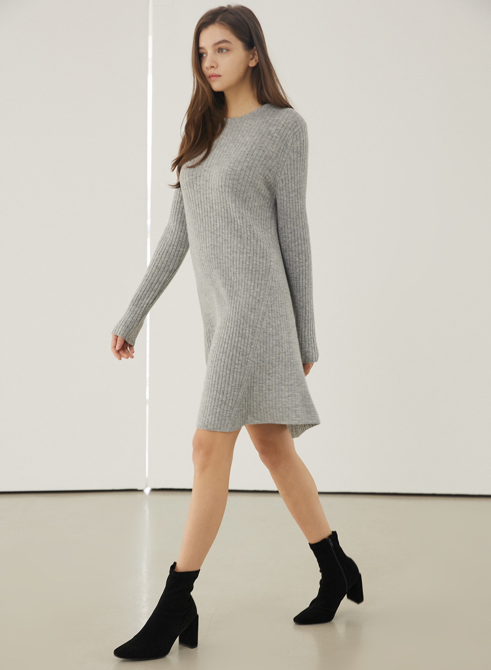 brisbane cashmere blended dress (grey)