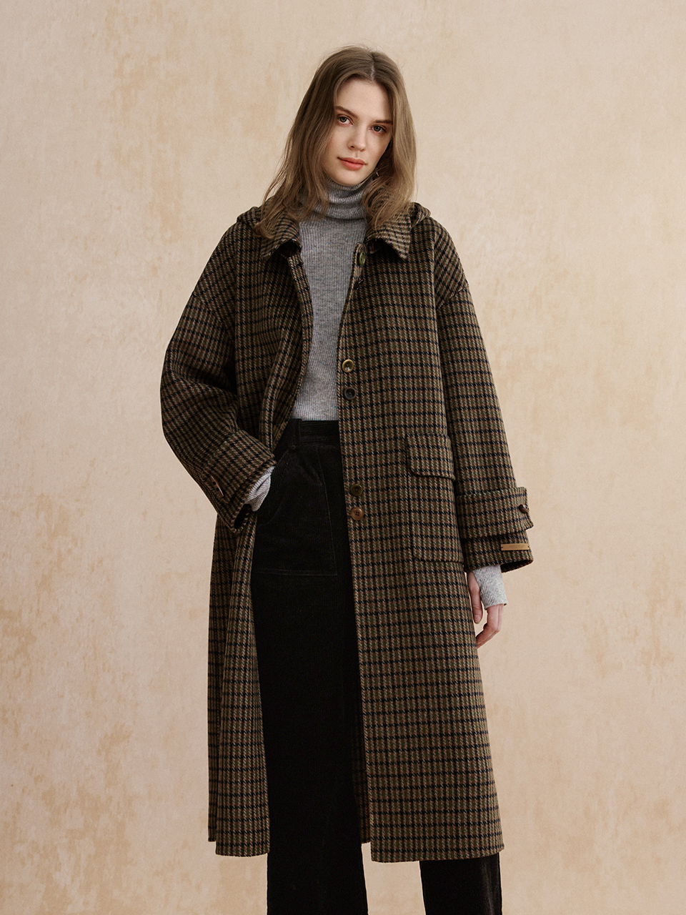 ROMOLA woolen handmade coat_brown
