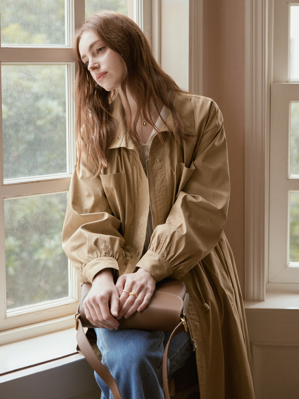 THELMA string trench coat_beige
