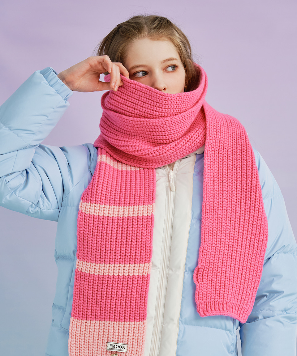 Anti - Romantic Wool Muffler ( Pink )