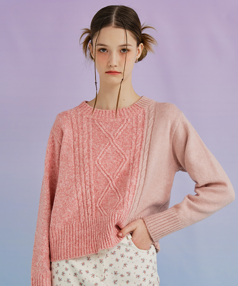 Clementine Wool Sweater ( Pink )