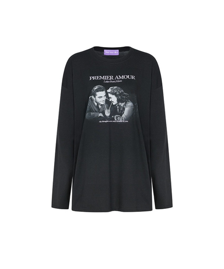 [혜리 착용] 프리미어 아무아 오버핏 티셔츠 ( 블랙 )