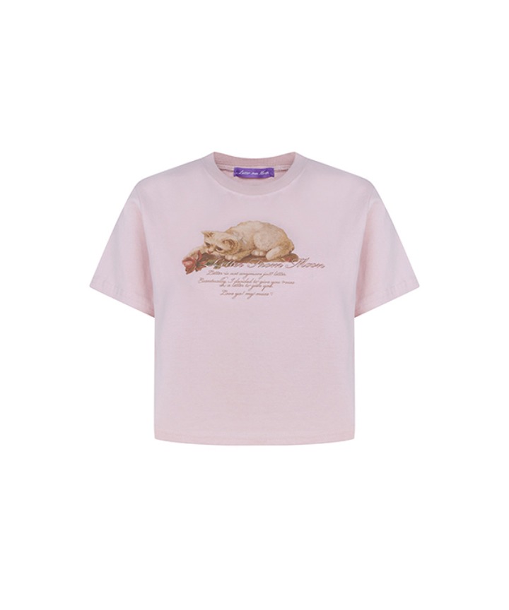 #4. KITTY LETTER T-SHIRT ( PINK )