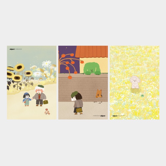 [김승연 x 오브젝트] 창덕이와 붕어빵 작은 포스터 3종