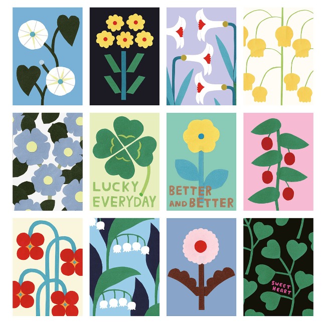 [마키토이] Paper plants_Postcards_Spring