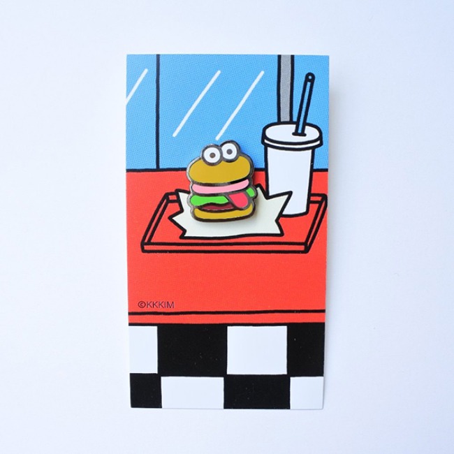 [KKKIM] Pin badge_Burger