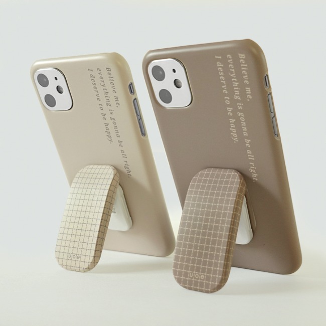 [uoe studio] uoe phone case + click kit (beige brown)