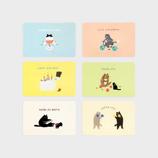 [공장] One third cat mini card set