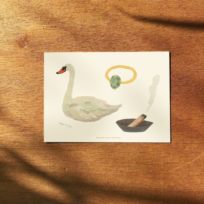 [후긴앤무닌] 드로잉카드 - swan
