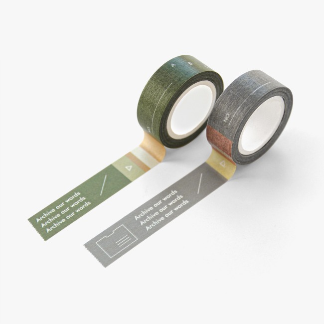 [공장] Archiving masking tape_ gray, khaki