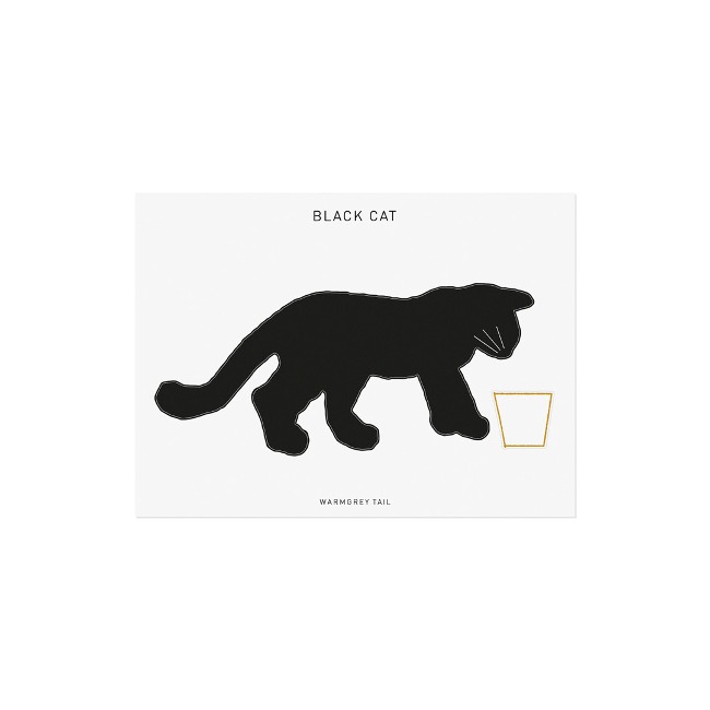 [웜그레이테일] BLACK CAT STICKER