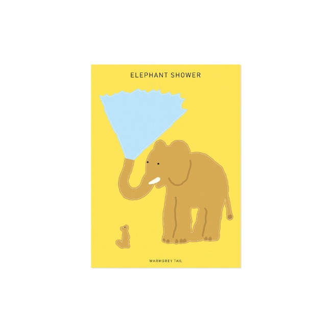 [웜그레이테일] ELEPHANT SHOWER STICKER