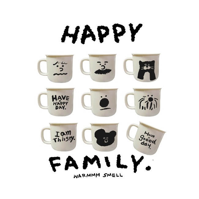 [웜스멜] HAPPY FAMILY MUG
