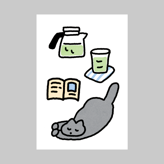 [단춤] 고양이 녹차 엽서