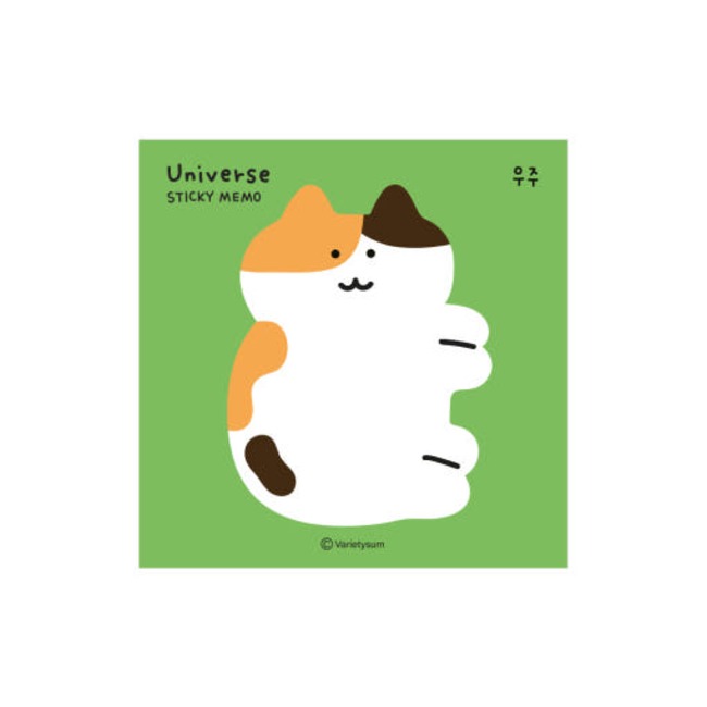 고양이 스티키 메모 - 우주
