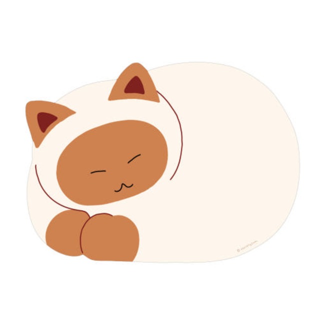 잠자는 고양이 마우스 패드 - 단풍