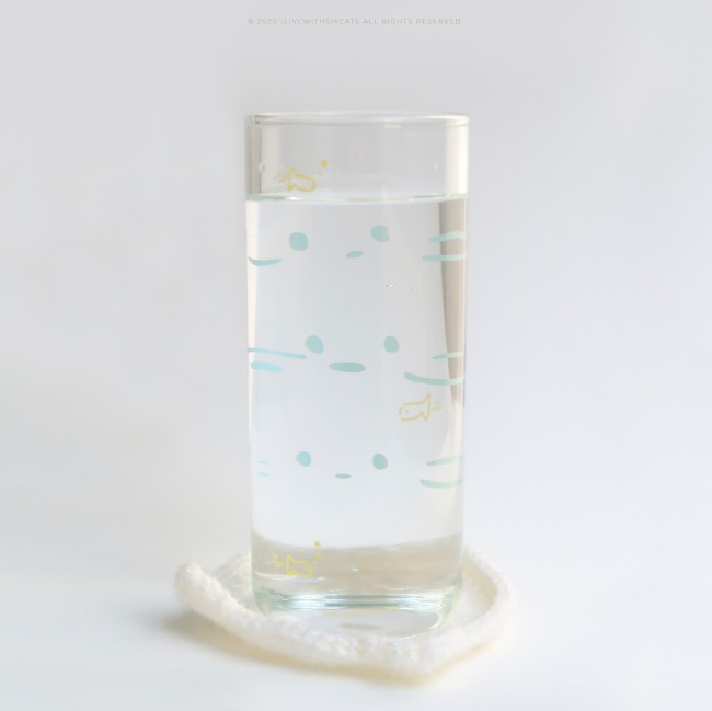 [430ml 내열 유리컵] 스노클링 캣츠