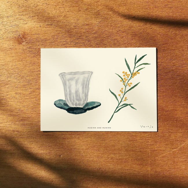 [후긴앤무닌] cup and flower