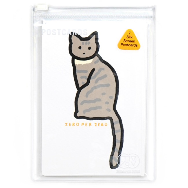 [제로퍼제로] 실크스크린 엽서세트 - 고양이